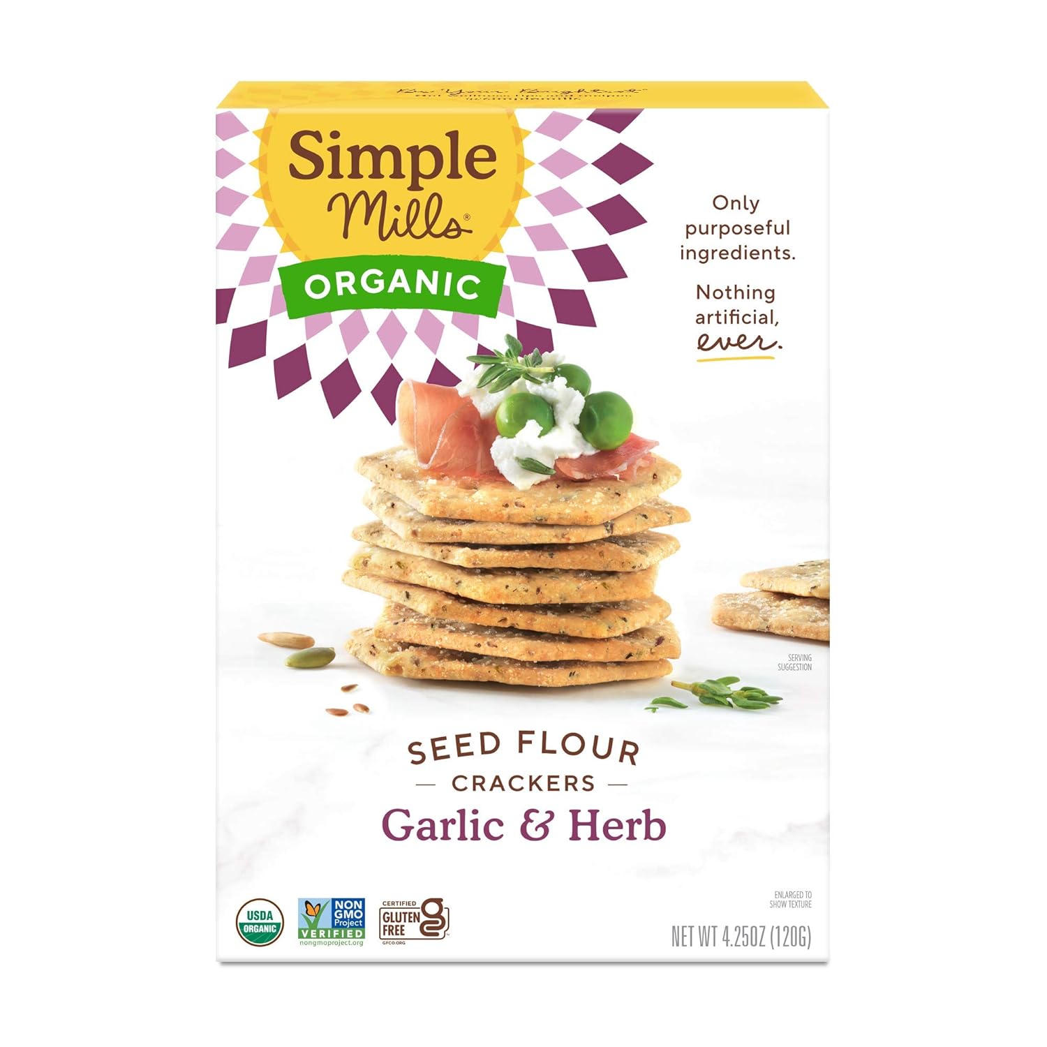 SIMPLE MILLS CRACKERS GARLIC/HERB