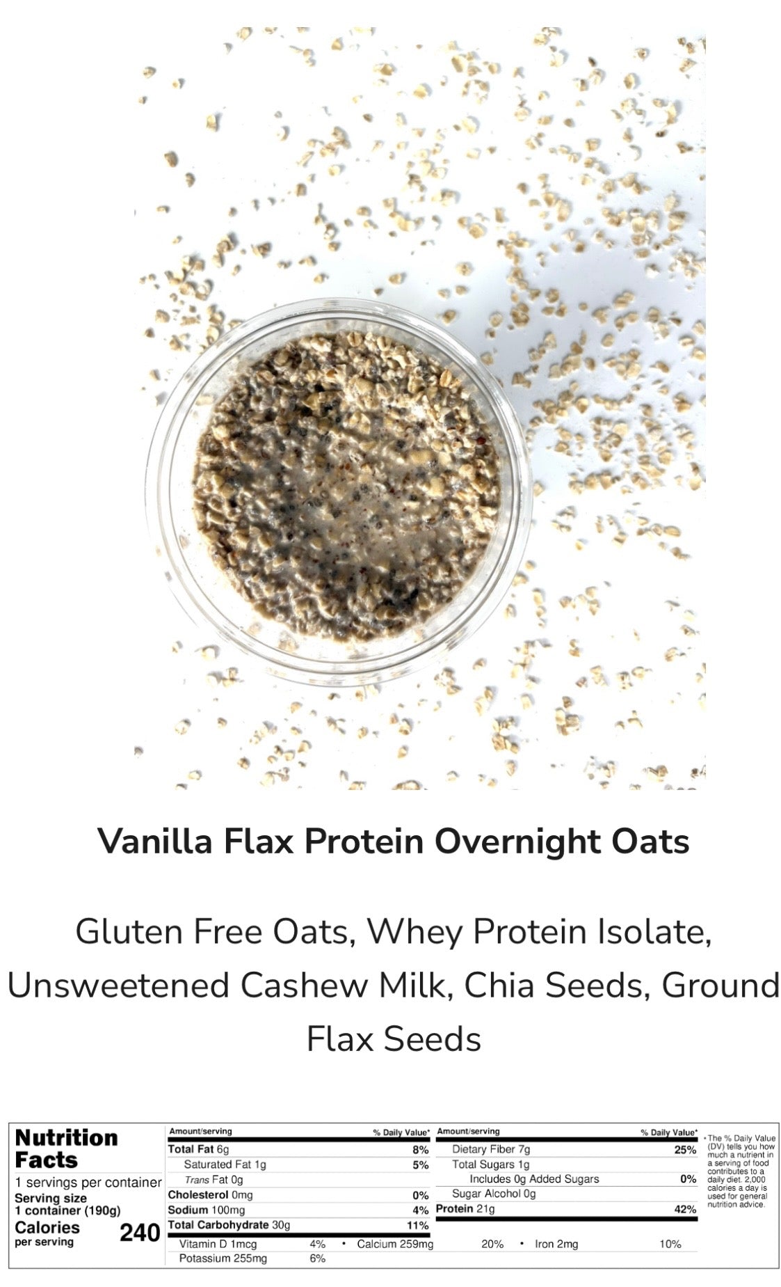 Sweatfuel Vanilla Flax Overnight Oats
