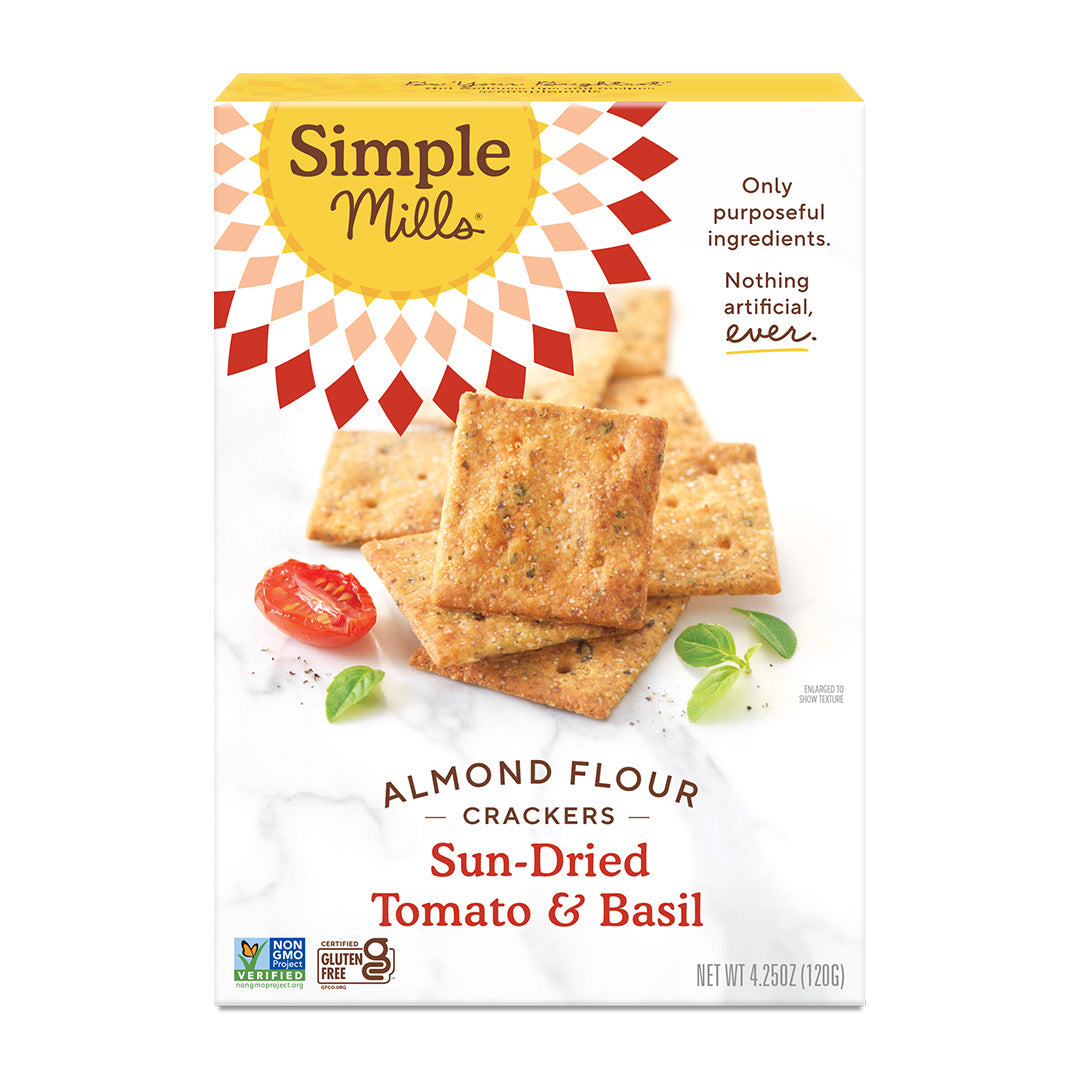 SIMPLE MILLS CRACKERS TOMATO/BASIL