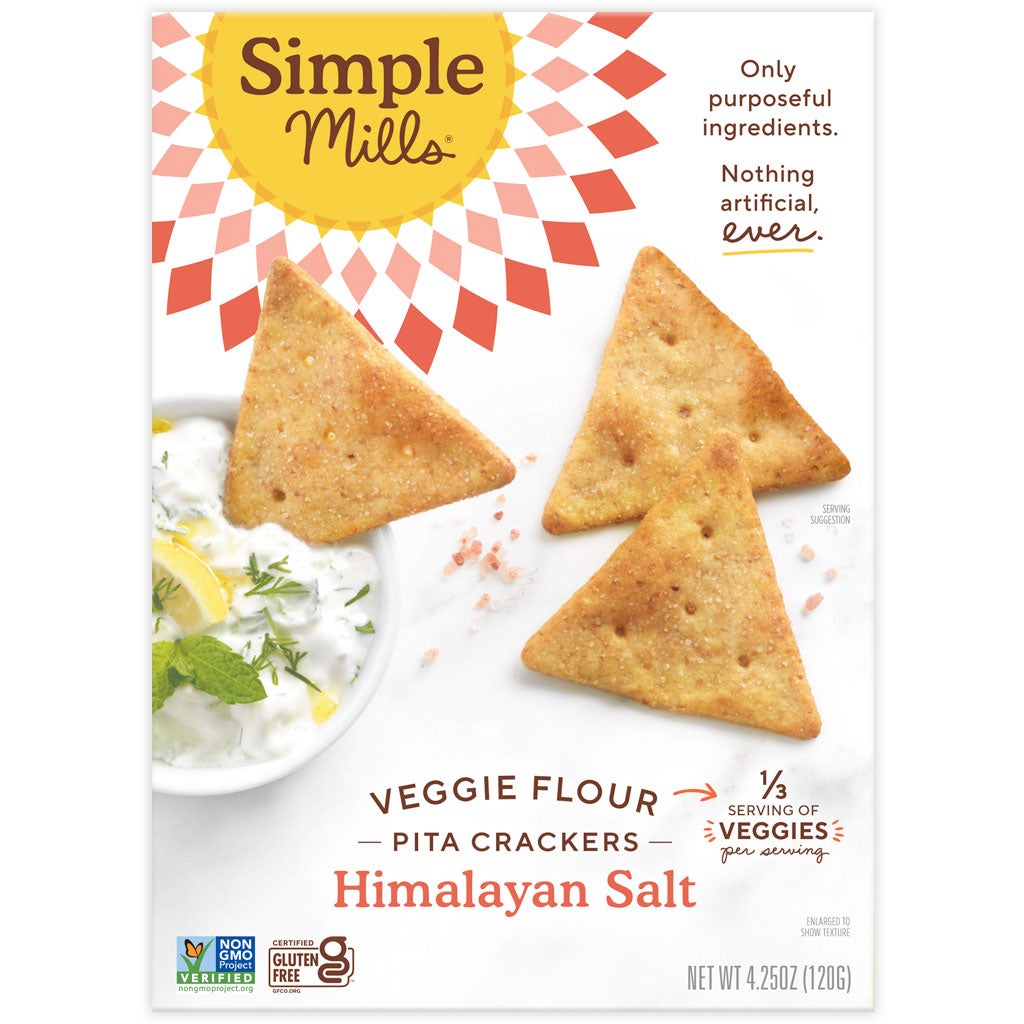 SIMPLE MILLS VEG PITA CRACKERS SALT