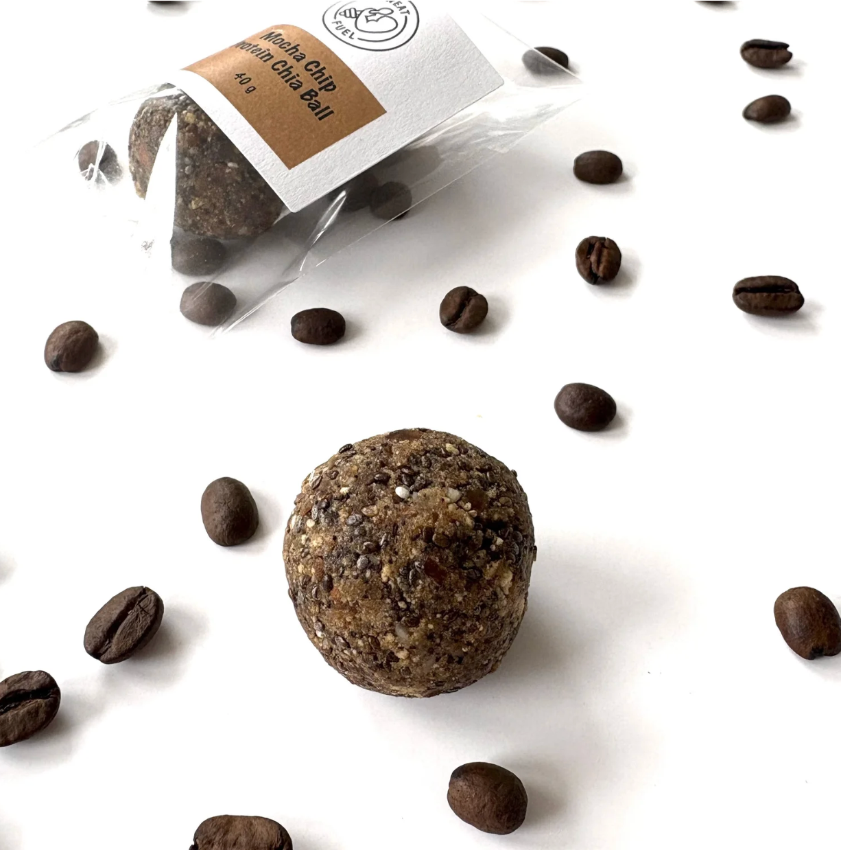 Sweat Fuel Mocha Chip Protein Chia Balls - 2 Pack