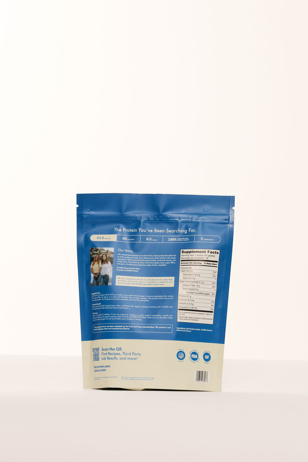 Bare Beef Isolate Protein Powder Vanilla